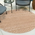 thumbnail image 1 of Unique Loom Outdoor Trellis Textured Collection Area Rug - Osage (7' Round Beige), 1 of 6