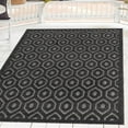 thumbnail image 1 of Unique Loom Outdoor Trellis Textured Collection Area Rug - Spatial (2' x 3' Rectangle Charcoal/Ivory), 1 of 7