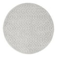 thumbnail image 1 of Unique Loom Outdoor Trellis Textured Collection Area Rug - Spatial (4' Round Grey/Gray), 1 of 8