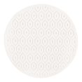 thumbnail image 1 of Unique Loom Outdoor Trellis Textured Collection Area Rug - Spatial (4' Round Ivory), 1 of 12