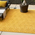 thumbnail image 1 of Unique Loom Outdoor Trellis Textured Collection Area Rug - Spatial (7' 10" Square Yellow), 1 of 7