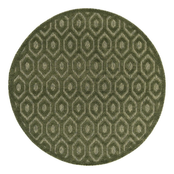 Unique Loom Outdoor Trellis Textured Collection Area Rug - Spatial (7' Round Green)