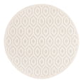 thumbnail image 1 of Unique Loom Outdoor Trellis Textured Collection Area Rug - Spatial (7' Round Ivory), 1 of 12