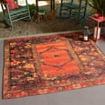 thumbnail image 1 of Unique Loom Outdoor Tribal Collection Area Rug - Quepos (10' Square Multi/Black), 1 of 7