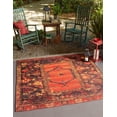 thumbnail image 1 of Unique Loom Outdoor Tribal Collection Area Rug - Quepos (12' Square Multi/Black), 1 of 7