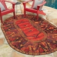 thumbnail image 1 of Unique Loom Outdoor Tribal Collection Area Rug - Quepos (2' 2" x 3' 1" Oval Multi/Black), 1 of 9