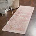 thumbnail image 1 of Unique Loom Oxford Collection Area Rug - Bodleian (2' 7" x 12' Runner Pink/Ivory), 1 of 7