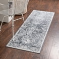 thumbnail image 1 of Unique Loom Oxford Collection Area Rug - Bodleian (2' x 8' Runner Blue/Ivory), 1 of 7