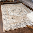 thumbnail image 1 of Unique Loom Oxford Collection Area Rug - Sheldonian (9' x 12' Rectangle Beige/Navy Blue), 1 of 7