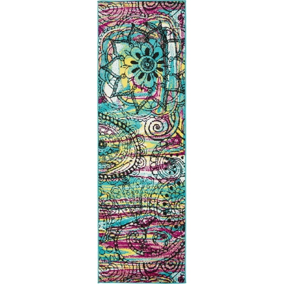 Unique Loom Paisley Metro Contemporary Area Rug or Runner