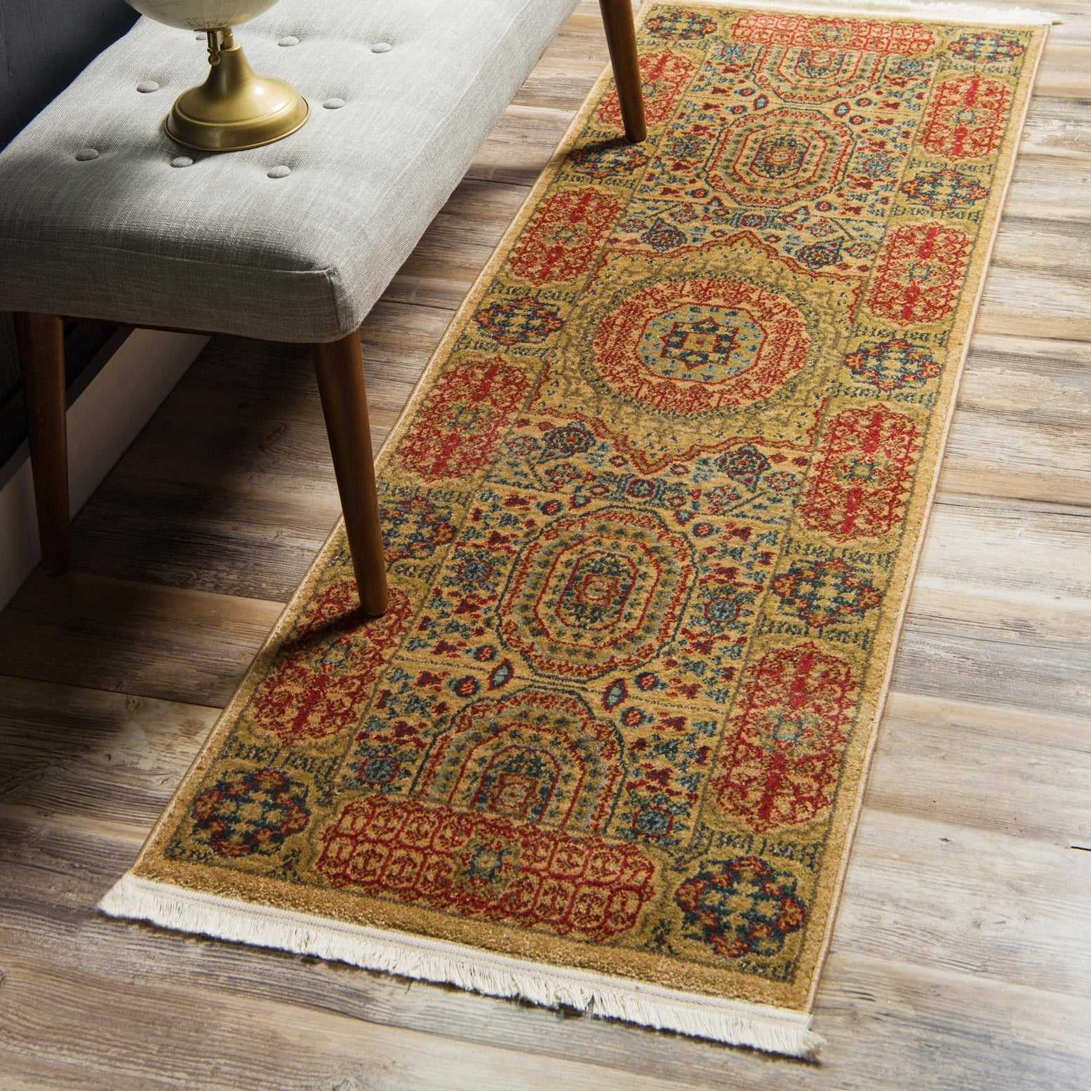 Amber Collection Rug Unique Loom Palace Collection Area Rug - Amber (2' 7