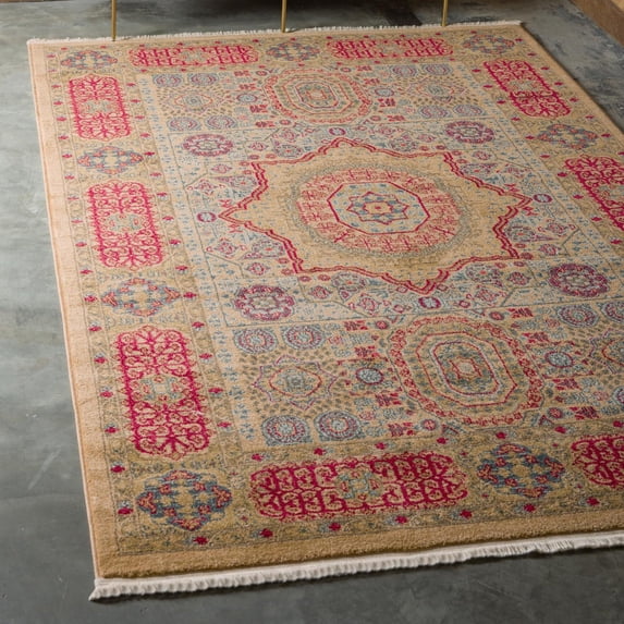 Unique Loom Hamilton Palace Rug, Light Blue (5' 0 x 8' 0)