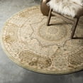 thumbnail image 1 of Unique Loom Palace Collection Area Rug - Amber (6' 1" Round Light Green/Cream), 1 of 7