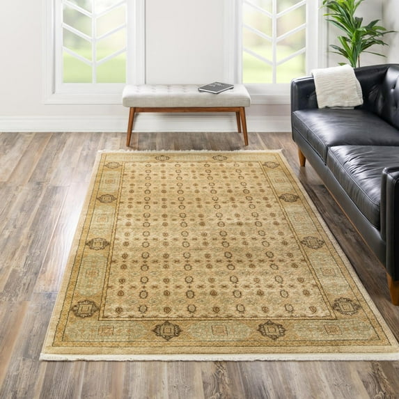 Unique Loom Palace Collection Area Rug - Jefferson (3' 3" x 5' 3" Rectangle Cream/Candy)