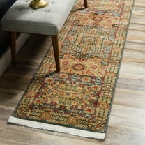 Unique Loom Palace Collection Area Rug - Taj (2' 7" x 10' Runner Blue/Red)