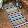 thumbnail image 1 of Unique Loom Aruba Outdoor Collection Area Rug - Paradera (2' x 6' Runner Blue/Gold), 1 of 7