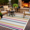thumbnail image 1 of Unique Loom Aruba Outdoor Collection Area Rug - Paradera (5' 3" Square Gray/Gold), 1 of 7