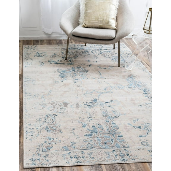 Unique Loom Paris Collection Area Rug - Beech (4' 1" x 6' 1" Rectangle Dark Beige/Beige)