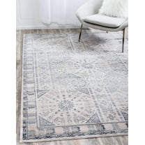 Unique Loom Paris Collection Area Rug - Birch (2' 2" x 3' 1" Rectangle Beige/Blue)