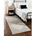 thumbnail image 1 of Unique Loom Paris Collection Area Rug - Fremont (2' 7" x 10' Runner Beige/Blue), 1 of 9