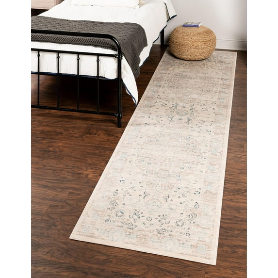 Unique Loom Paris Collection Area Rug - Shadow (2' 7" x 10' Runner Dark Gray/Beige)