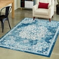 thumbnail image 1 of Unique Loom Parker Collection Area Rug - Kokulu (2' x 3' Rectangle Navy Blue/Ivory), 1 of 7