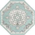 thumbnail image 1 of Unique Loom Parker Collection Area Rug - Kokulu (5' Octagon Aqua/Beige), 1 of 4