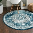 thumbnail image 1 of Unique Loom Parker Collection Area Rug - Kokulu (7' 10" Round Navy Blue/Ivory), 1 of 7