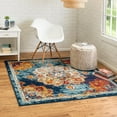 thumbnail image 1 of Unique Loom Parker Collection Area Rug - Kokulu (7' 10" Square Multi/Blue), 1 of 7