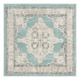 thumbnail image 1 of Unique Loom Parker Collection Area Rug - Merakli (4' Square Aqua/Beige), 1 of 12
