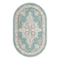 thumbnail image 1 of Unique Loom Parker Collection Area Rug - Merakli (5' x 8' Oval Aqua/Beige), 1 of 12