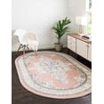 thumbnail image 1 of Unique Loom Parker Collection Area Rug - Merakli (5' x 8' Oval Rose/Gray), 1 of 6