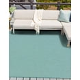 thumbnail image 1 of Unique Loom Patio Outdoor Solid Rug , 10' 2" x 10' 3" ,Turquoise, 1 of 2