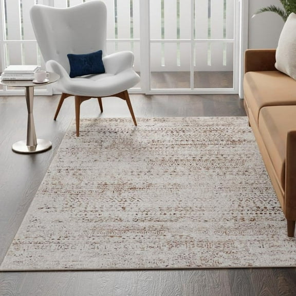 Unique Loom Hermitage Collection Area Rug - Pavilion (2' x 3' Rectangle Chocolate Brown/Beige)