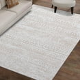 thumbnail image 1 of Unique Loom Hermitage Collection Area Rug - Pavilion (4' x 6' Rectangle Snow White/Beige), 1 of 6