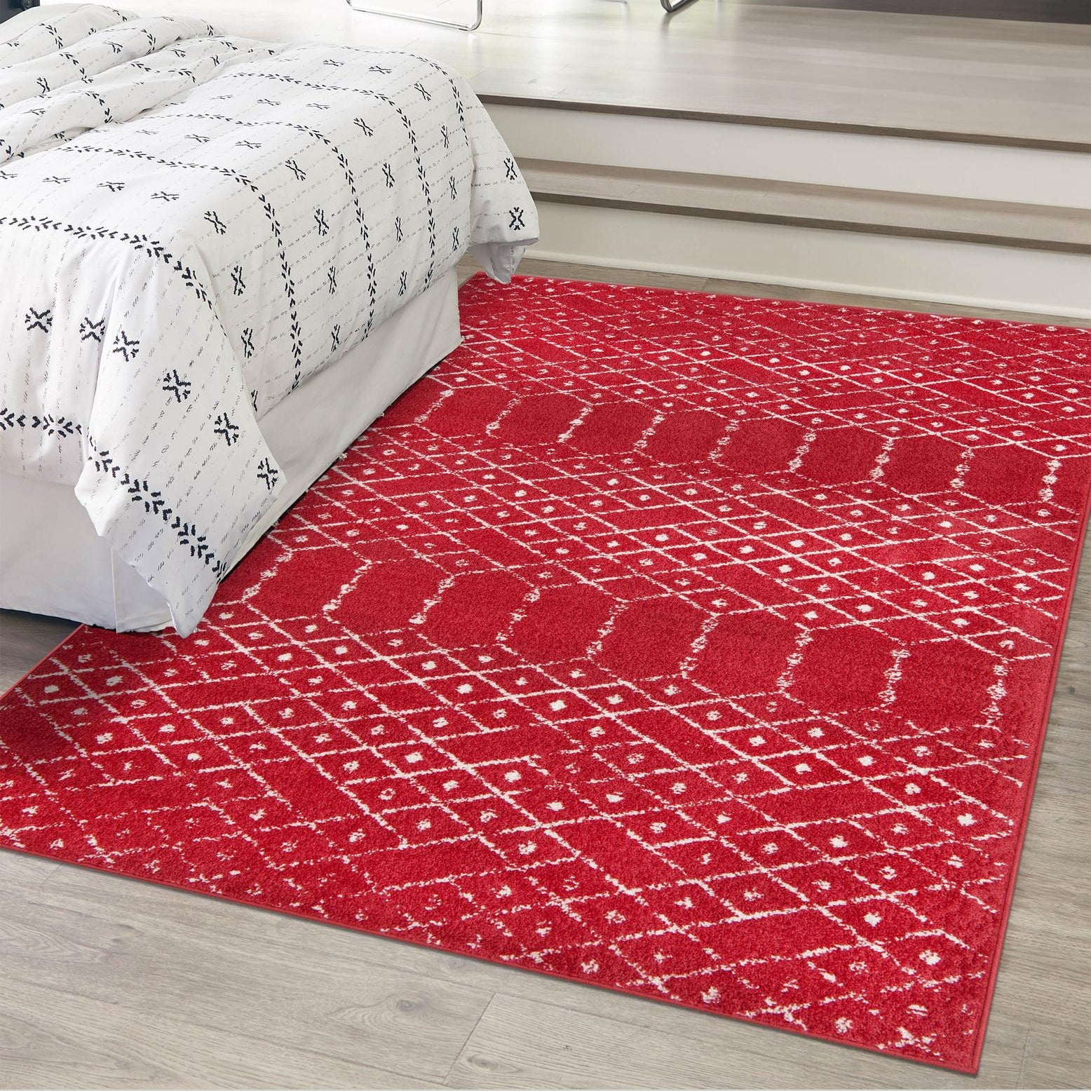 Raspberry Rugs Unique Loom Paxon Trellis Collection Area Rug - Maeve (3' 3