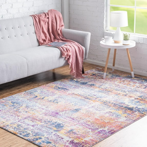 Unique Loom Budapest Collection Area Rug - Pest (9' x 12' Rectangle Multi/Blue)
