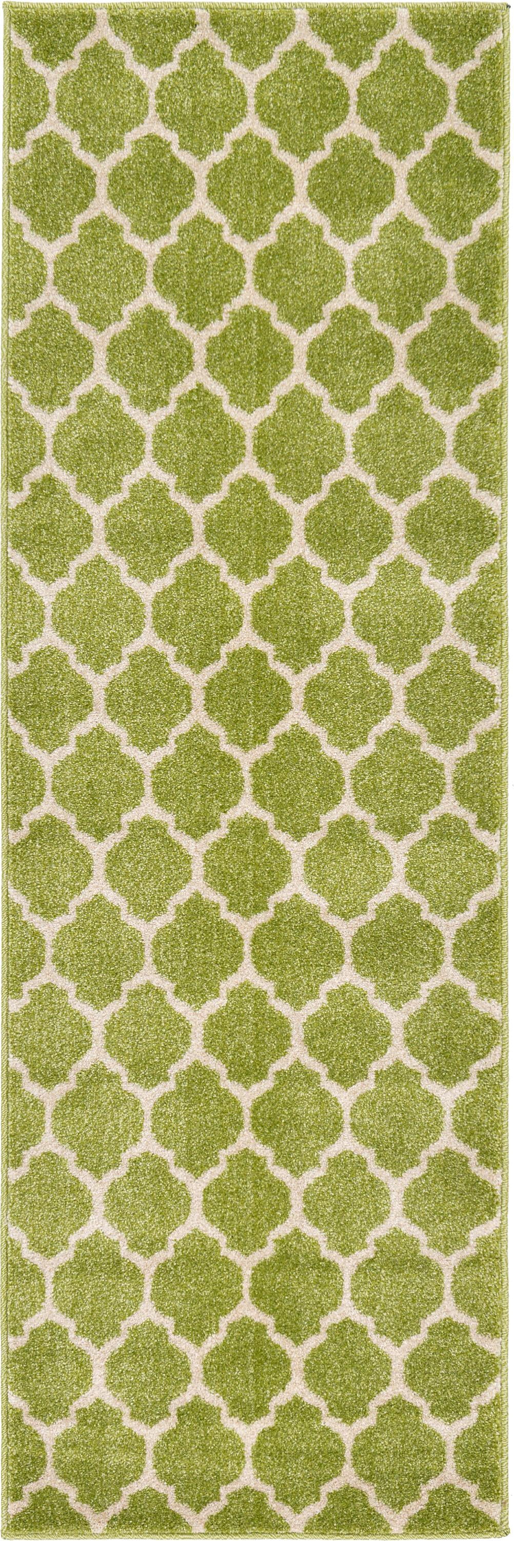 Unique Loom Philadelphia Trellis Rug Light Green/Beige 2' x 6' 1