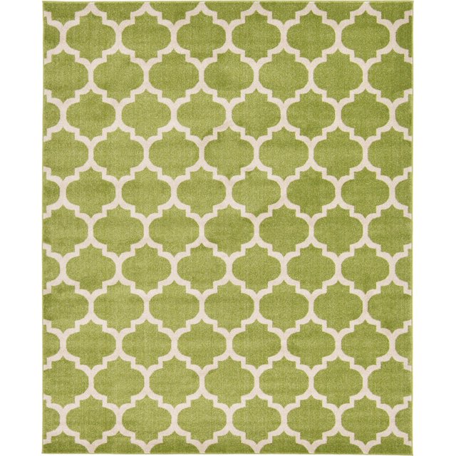 Unique Loom Philadelphia Trellis Rug Light Green/Beige 8' x 10