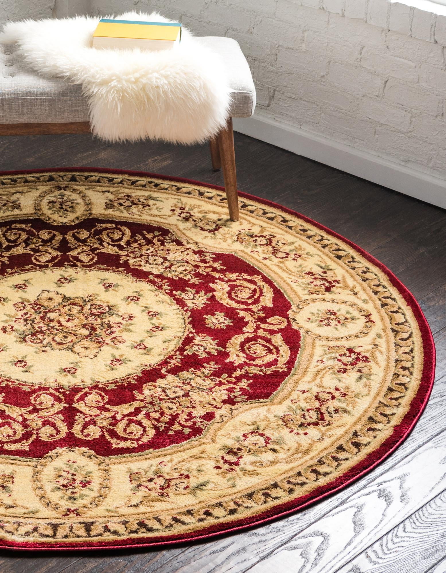 Unique Loom Phillipe Versailles Rug Red/Cream 7' 10