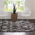 thumbnail image 1 of Unique Loom Tucson Collection Area Rug - Pima (8' x 10' Oval Black/Ivory), 1 of 7