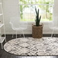 thumbnail image 1 of Unique Loom Tucson Collection Area Rug - Pima (8' x 10' Oval Ivory/Gray), 1 of 7