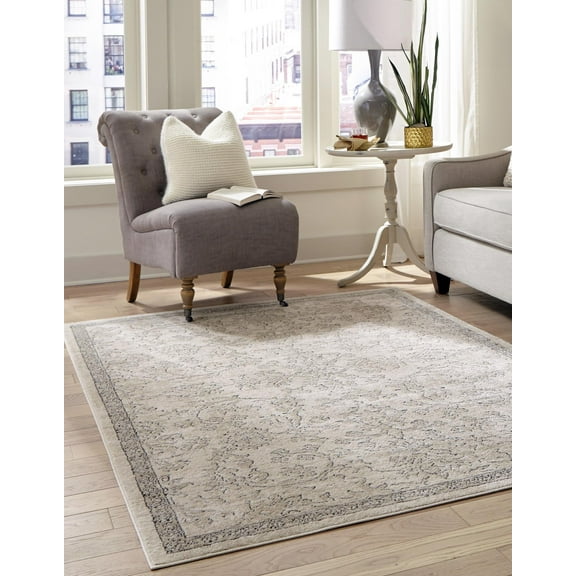 Unique Loom Portland Collection Area Rug - Albany (10' x 13' 1" Rectangle Ivory/Beige)