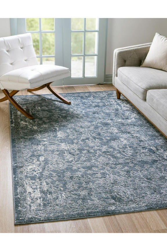 Portland Collection Area Rug - Albany (2' 2" x 3' 1" Rectangle Blue/Ivory)