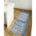 thumbnail image 1 of Unique Loom Portland Collection Area Rug - Astoria (2' 2" x 12' Runner Blue/Ivory), 1 of 9