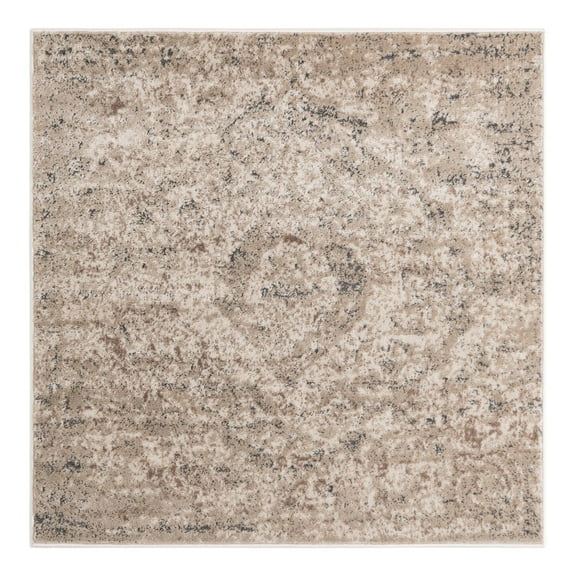 Unique Loom Portland Collection Area Rug - Astoria (4' 1" Square Beige/Ivory)