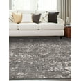 thumbnail image 1 of Unique Loom Portland Collection Area Rug - Astoria (6' 1" Square Gray/Ivory), 1 of 10