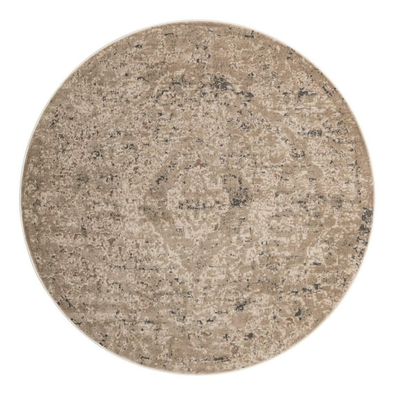 Unique Loom Portland Collection Area Rug - Astoria (7' 1" Round Beige/Ivory)