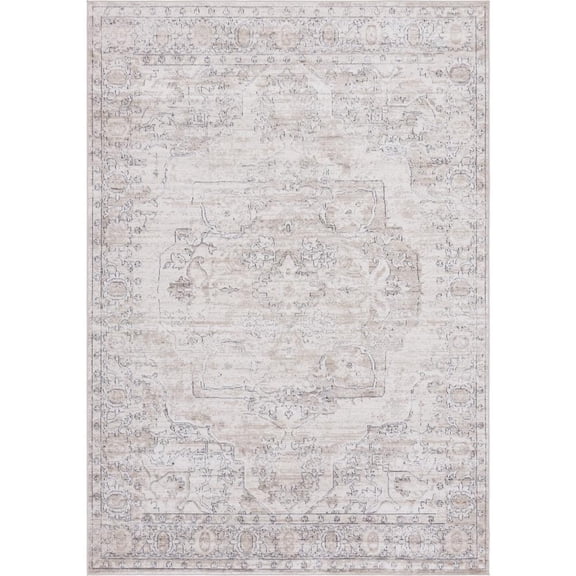 Unique Loom Canby Portland Rug, Ivory/Beige (7' 0 x 10' 0)