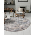 thumbnail image 1 of Unique Loom Portland Collection Area Rug - Canby (7' Round Gray/Blue), 1 of 10